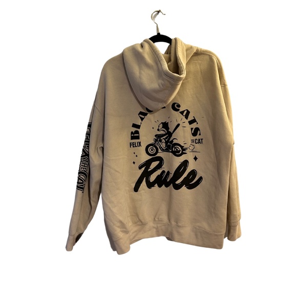 Felix the Cat Hoodie "Black Cats Rule" - Good Used Condition - Picture 2 of 8